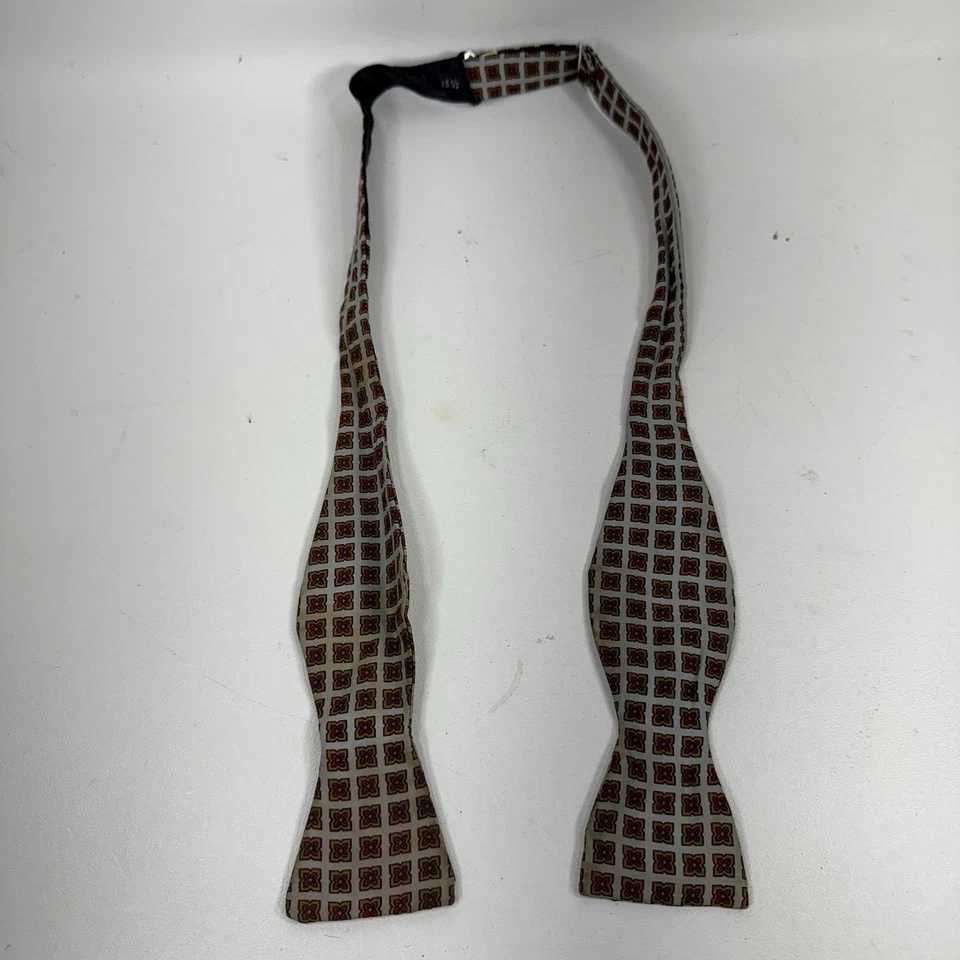 Estampado floral azul y marrón ajustable talla única Rivertz of Boston vintage Foto 2 de 4