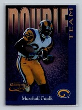 2000 Quantum Leaf Double Team #0777/1500 Marshall Faulk Kurt Warner #DT-26 Rams