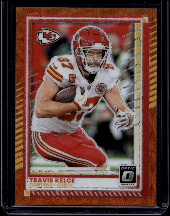 2025 Panini Donruss Optic Football Travis Kelce #135 Orange Scope /79