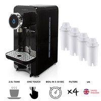 Instant Filtered Hot Water Dispenser Kettle Machine 2.5L One Button + 4x Filters