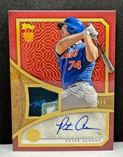 Pete Alonso 2019 Topps Reverence AUTOGRAPH PATCH RC #d 2/5 ON-CARD AUTO SSP Mets