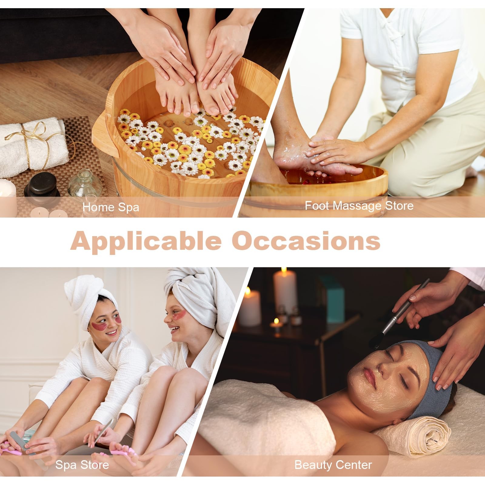 160 Pcs Disposable Foot Tub Liner Thick Large Foot Bath Liners Clear Plastic ...