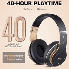 Wireless Headphones Bluetooth Noise Cancelling Stereo Earphones Over-Ear Headset