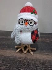 Christmas Decor Bird with hat and scarf and glasses