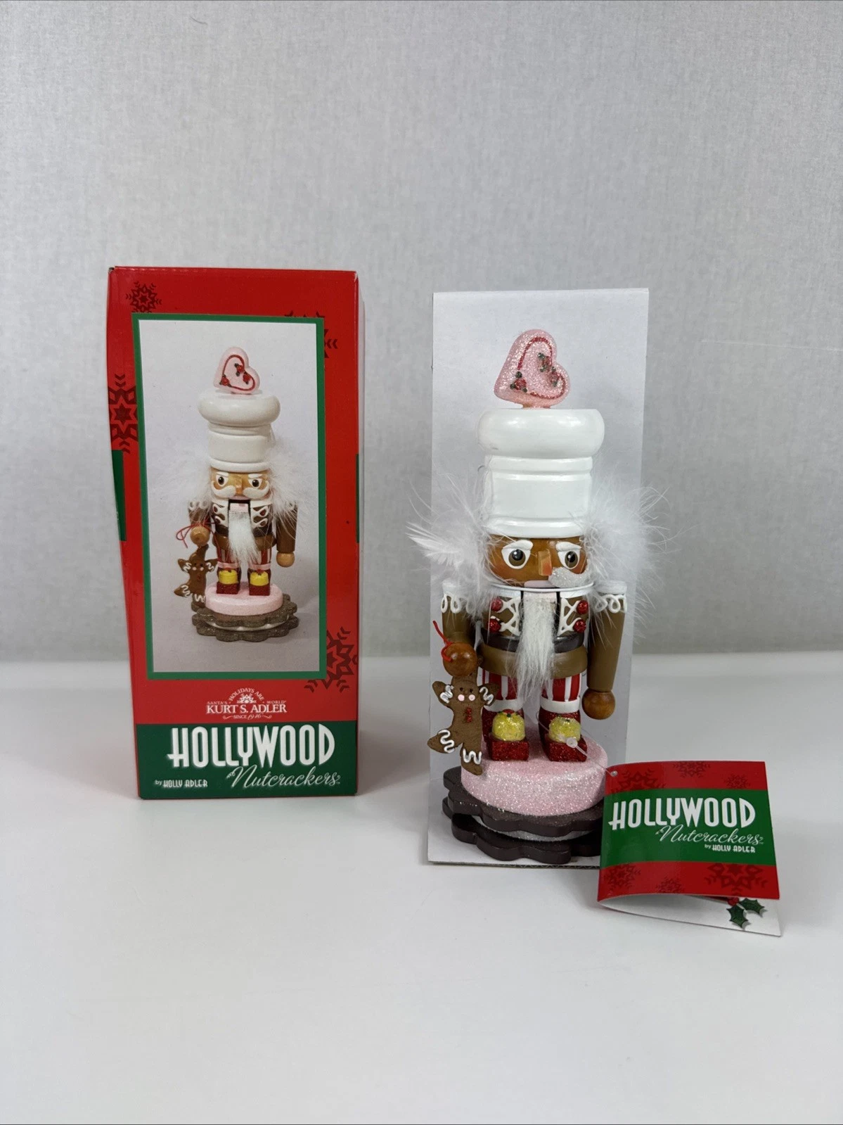 Hollywood Nutcrackers Christmas Holly Kurt S Adler 8 In Heart Gingerbread Nwt