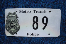 Washington Dc District Of Columbia Metro Police License Plate Low 89