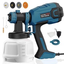 LIFOVE Paint Sprayer 700W HVLP Electric Spray Gun 4 Nozzles 3 Patterns Adjustabl