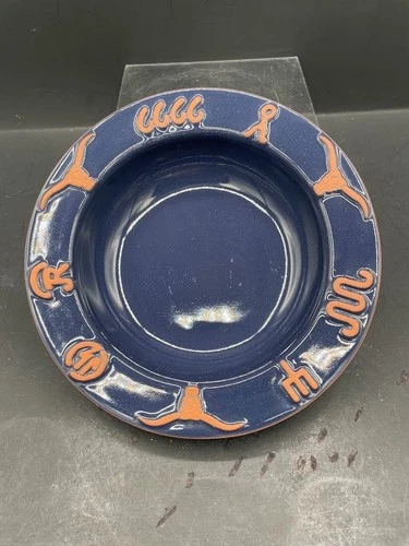 Ranch Navy Blue by Frankoma USA Pottery Cattle Brands Soup Bowl