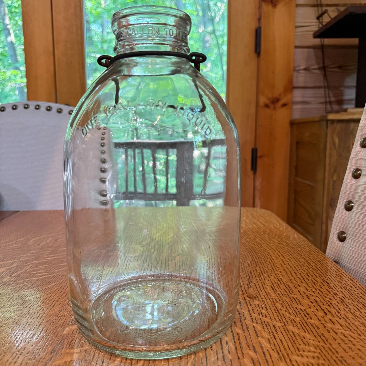 Gallon Glass Milk Jug Indiana Dairy Advertising Bottles