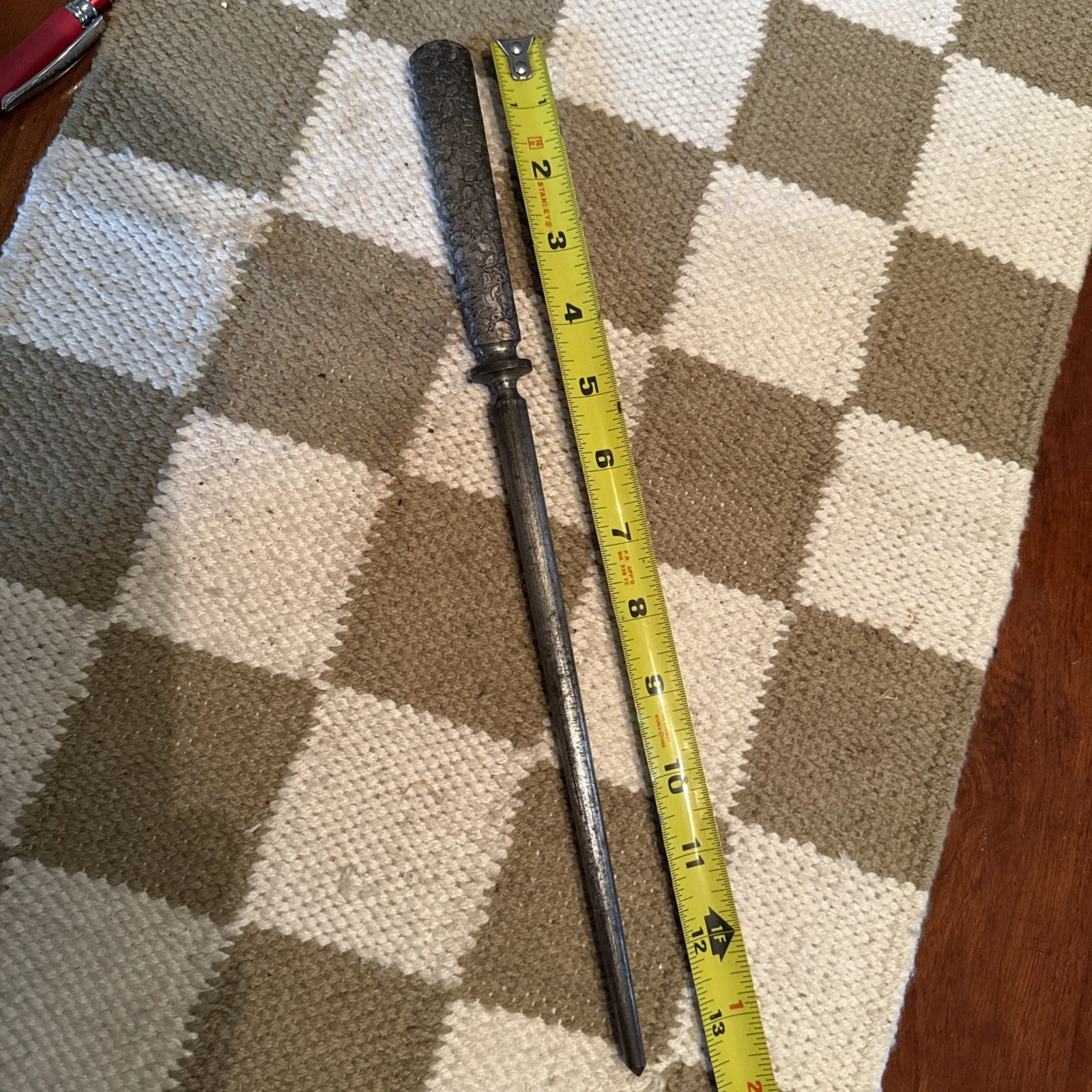 Vintage Knife Sharpening Steel with Fancy Ornate Handle