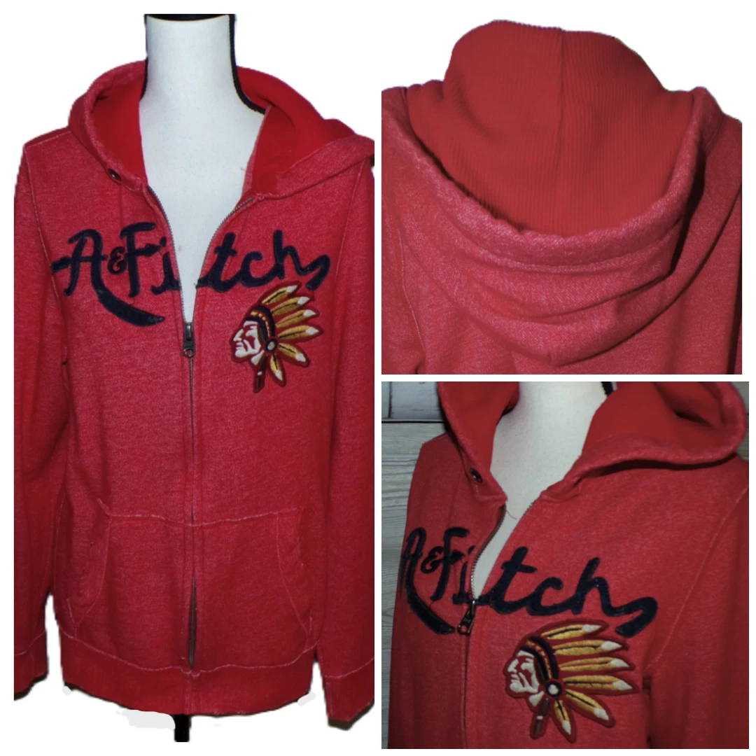 Y2K Abercrombie & Fitch Muscle Hoodie Men’s M Red 3-D Indian Head Thermal Vtg
Opens in a new window