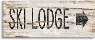 Rustic Ski Lodge Canvas Art by Jennifer Pugh - Ideal Cabin Wall Decor