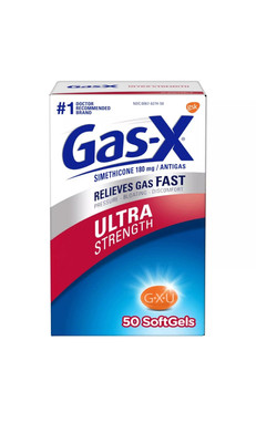CLEARANCE - GasX Softgels Ultra Strength 50 Soft Gels Each