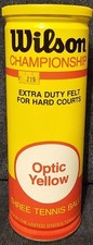 Wilson Championship Tennis Balls, Optic Yellow Extra Duty Felt Set Of 3 Vintage