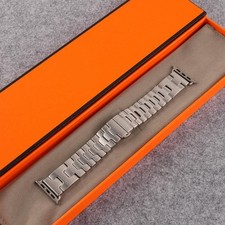 Watch Hermes Style Satine Grand H Band For Apple Watch Series Ultra 2 40-49mm