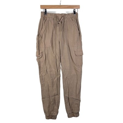New Thread & Supply Elastic Waist Jogger Pants size XS Beige