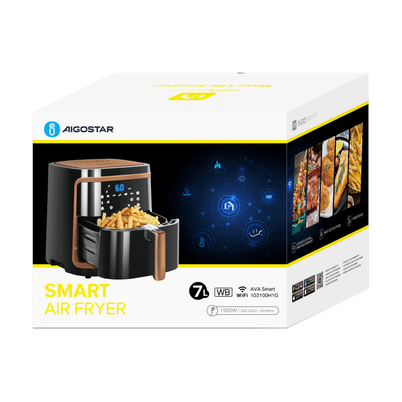 Friggitrice ad aria 7 litri Wi-Fi Smart 1900W foto 5