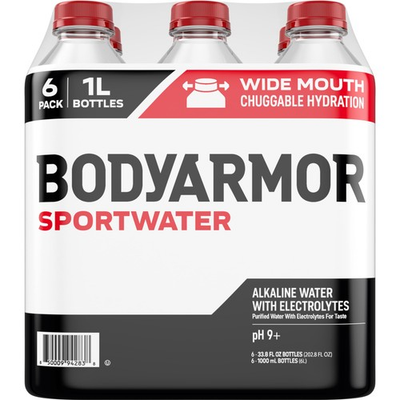 #ad BODYARMOR SportWater Alkaline Water High 1 Liter Pack of 6 $14.70