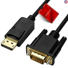 DisplayPort to VGA Cable 6FT, Display Port DP to VGA Adapter Cord for