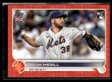 2022 Topps UK Tylor Megill #208 Big Ben #/99 Rookie Card RC. rookie card picture