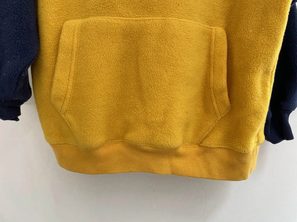 Gap Niños Niños Gap Atlético Acogedor Polar Raglán Manga Larga Sudadera con Capucha Amarillo Azul 5-6 Foto 4 de 4