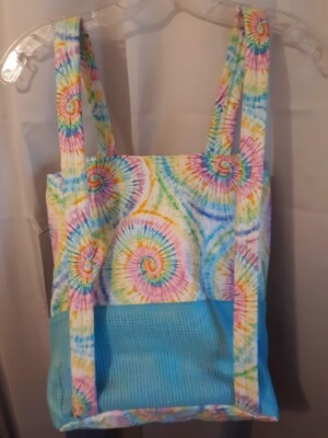 New Double Handle Backpack Carry All Blue Pink Rainbow Tie  display picture 2