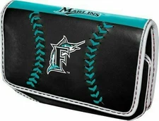 FLORIDA MARLINS LEATHER PHONE CASE FOR OLDER SMALLER PHONES