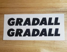 GRADALL  Stickers 18”(Set Of 2) BLACK Decals Logo Equip