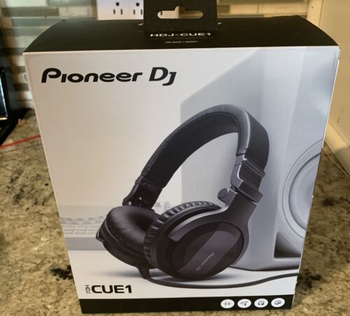 Brand New Pioneer DJ HDJ-CUE1 Wired DJ Headphone - Black Adjustable - Picture 1 of 5