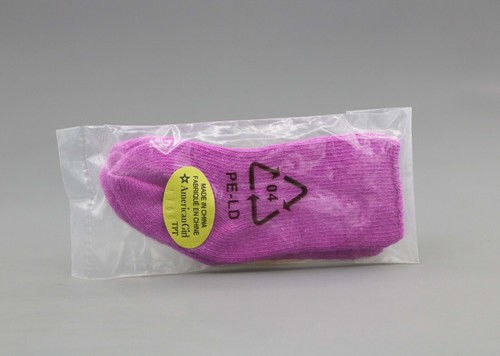 American Girl a pair of red pink Knit Cotton socks for 18'' doll