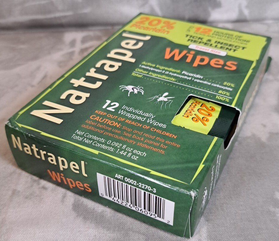 Bens Natrapel Picaridin Insect Repellent Wipes 12 Individually