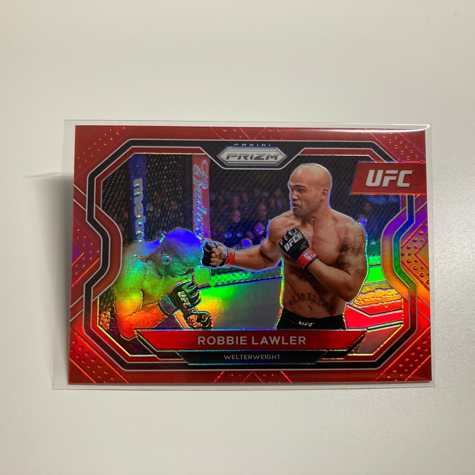 Robbie Lawler 2021 Panini Prizm UFC Red Refractor Card 10/275 #195