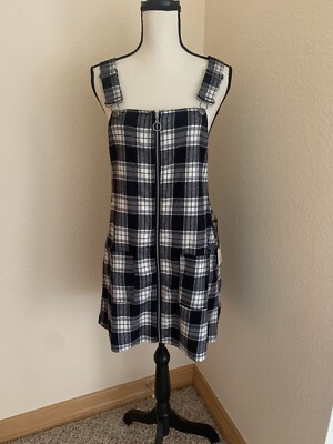 TGLA Francesca s Overall Dress Plaid M