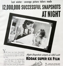 1941 Kodak Super XX Camera Film Advertisement Photography Vintage DWF23