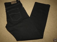 EXCELLENT Lee black denim jeans w/ inside elastic adjustment - youth/boys 14 Reg