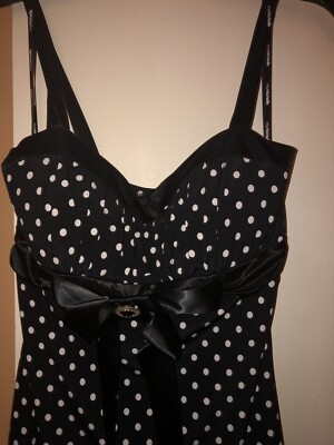 chinese dress ladies Valentino Brown and Cream Polka Dot Lace trim Dress main image 0