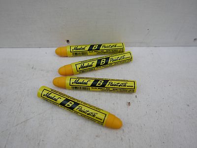 4 X GELBE MARKAL B PAINTSTIK 17 MM MARKER FÜR MEHRERE OBERFLÄCHEN