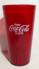 Enjoy Coca-Cola Classic Plastic Glass Restaurant Soda Cup Tumbler Red Vintage