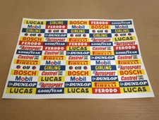 Scalextric 1980's 1990's classic vintage Armco barrier sticker decal sheet x75