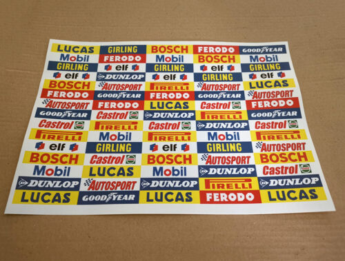 Scalextric 1980's 1990's classic vintage Armco barrier sticker decal sheet x75 - 第 1/1 張圖片