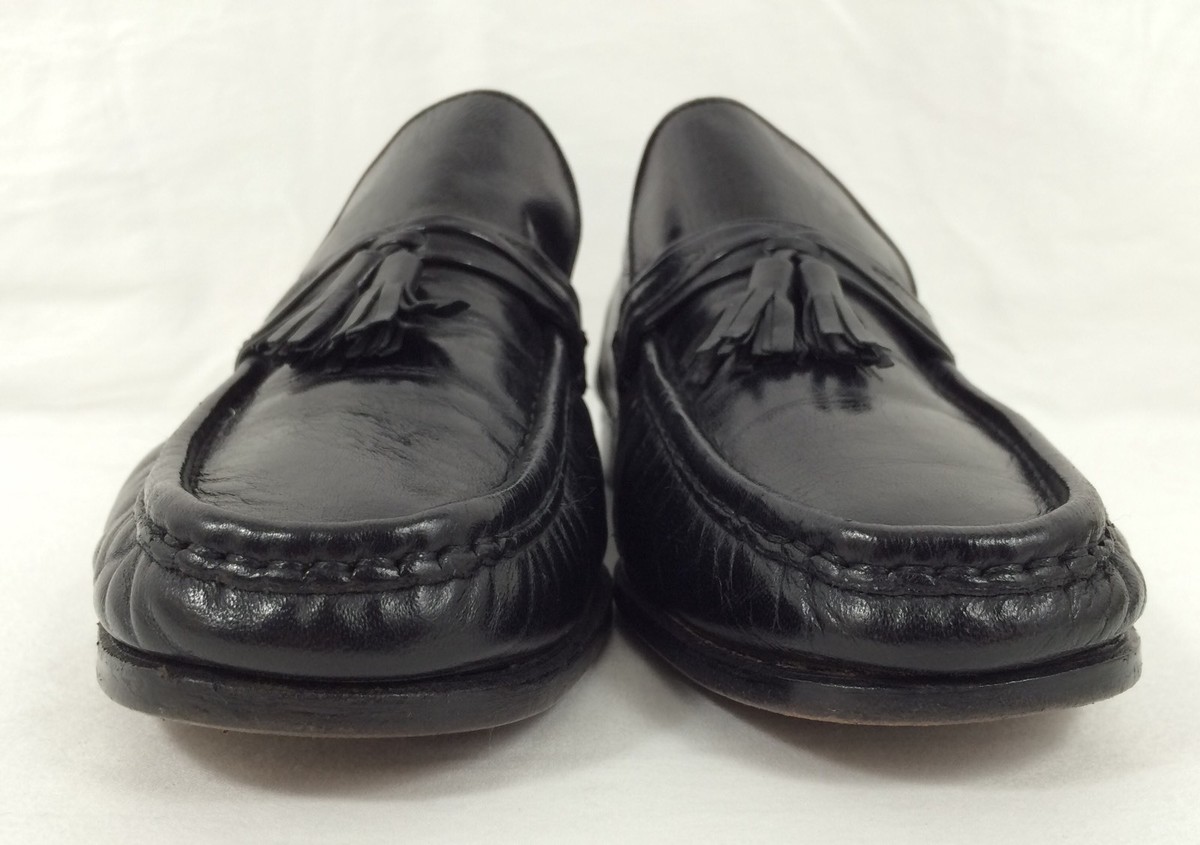 FootJoy Men Tassel Black Leather Dress Loafers Slip On Shoes FootJoy Men Tassel Black Leather Dress Loafers Slip On Shoes