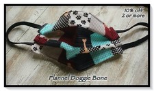 Face Mask Quilted Filter Nose Wire Triple Layer Fall Women Dogs Patch/Bone/Paw