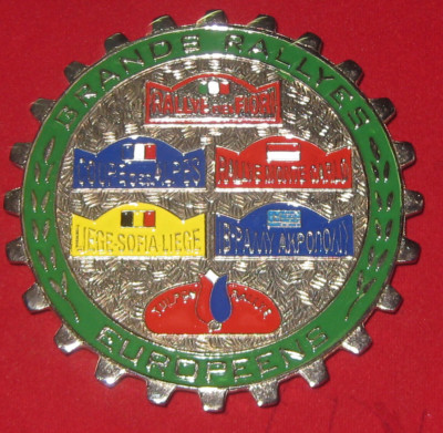 Grand Rallyes Europeens Auto Grill Abzeichen Emblem Logos Metall Enamled Bage