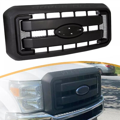Front Radiator Grill For 2011-2016 F250 F350 F450 F550 Super Duty Matte ...