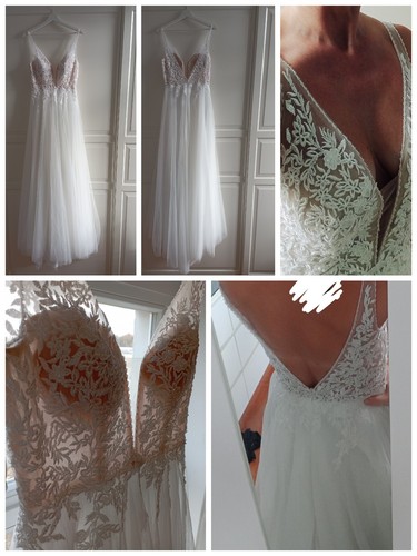 Brautkleid Hochzeitskleid Hochzeit Kleid Gr. 36 Neu ungeändert Softtüll ivory