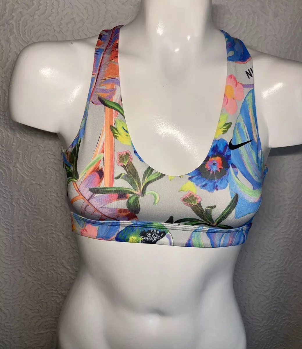 Nike Womens Floral tropical flowers Indy Light Hyper Sports Bra
