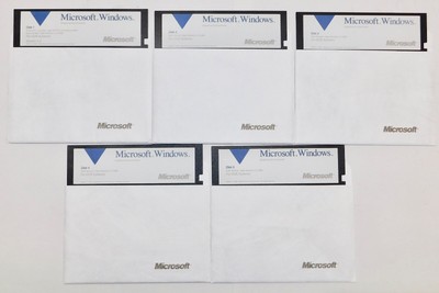 Microsoft Windows Graphical Environment Software Disks 3.0 DOS 5.25'' 