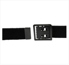 GENUINE U.S. ARMY BELT: BLACK ELASTIC WITH BLACK BUCKLE AND TIP - MALE