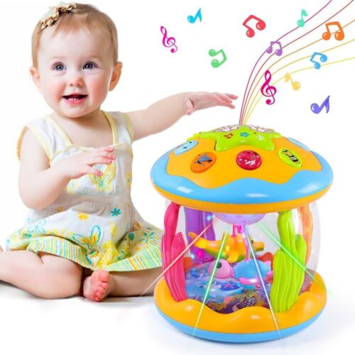 Light Up Sea Animals Sensory Toy Crawling Toy Early Learning Musical Projector - Picture 1 of 7