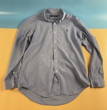 Men's Ralph Lauren Button Down Shirt OCBD Blue Sz Medium